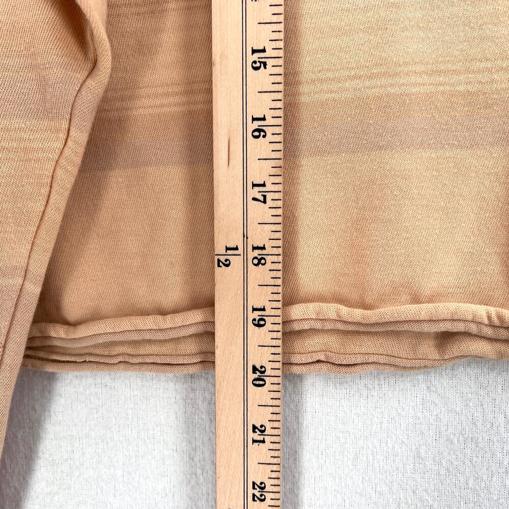 FREE PEOPLE WE THE FREE Baja Stripe Long Sleeve Crop Tee Womens Large Prosecco - Picture 15 of 15